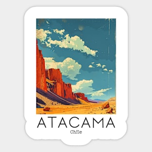 A Vintage Travel Illustration of Atacama Desert - Chile Sticker